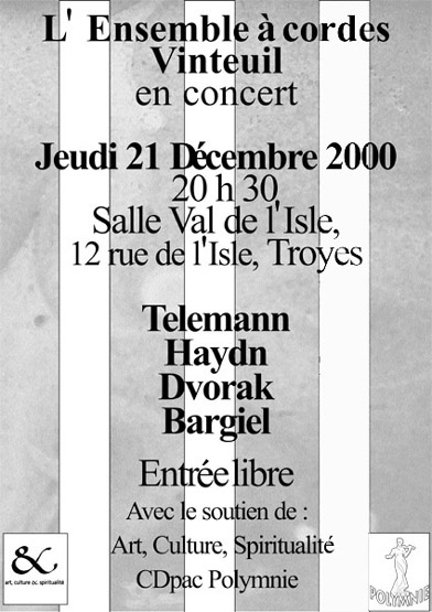 Affiche Concert Vinteuil Chaumont