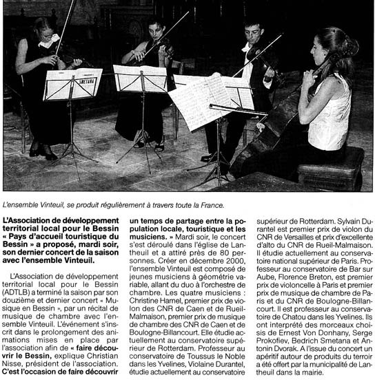 Article Concerts Vinteuil Durantel