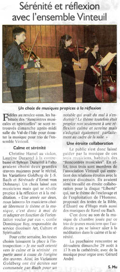 Article Concerts Vinteuil Durantel